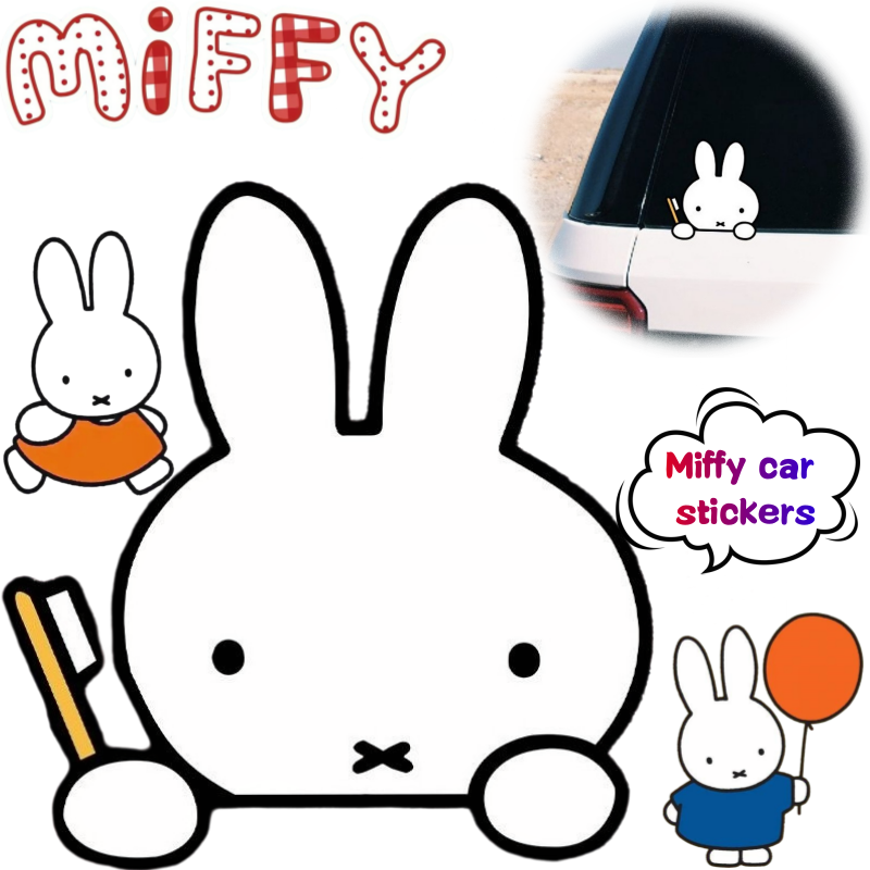 Atv Parts - Adesivo de Carro Miffy Rabbit Criativo