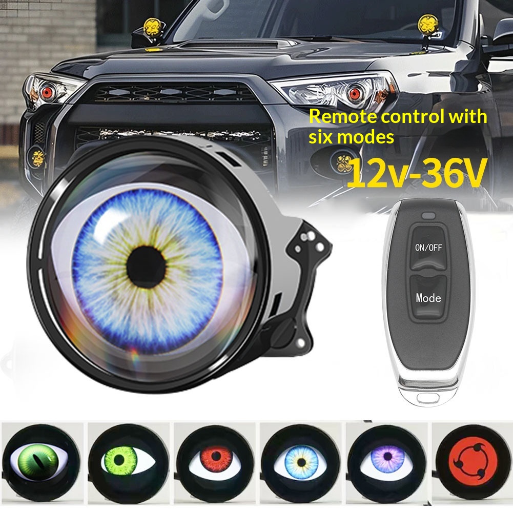 Universal Motorcycle Led Headlight Projector - Farol LED Olho de Diabo, Lâmpada