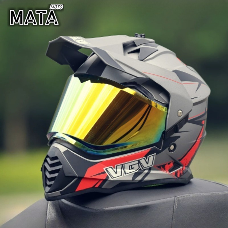 Full Face Motorcycle Helmet With Bluetooth - Capacete de Motocross VGV com Certificação