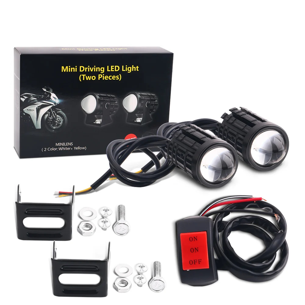 Universal motocicleta led faro - Universal Motorcycle Led Headlight Projector avaliação e preço