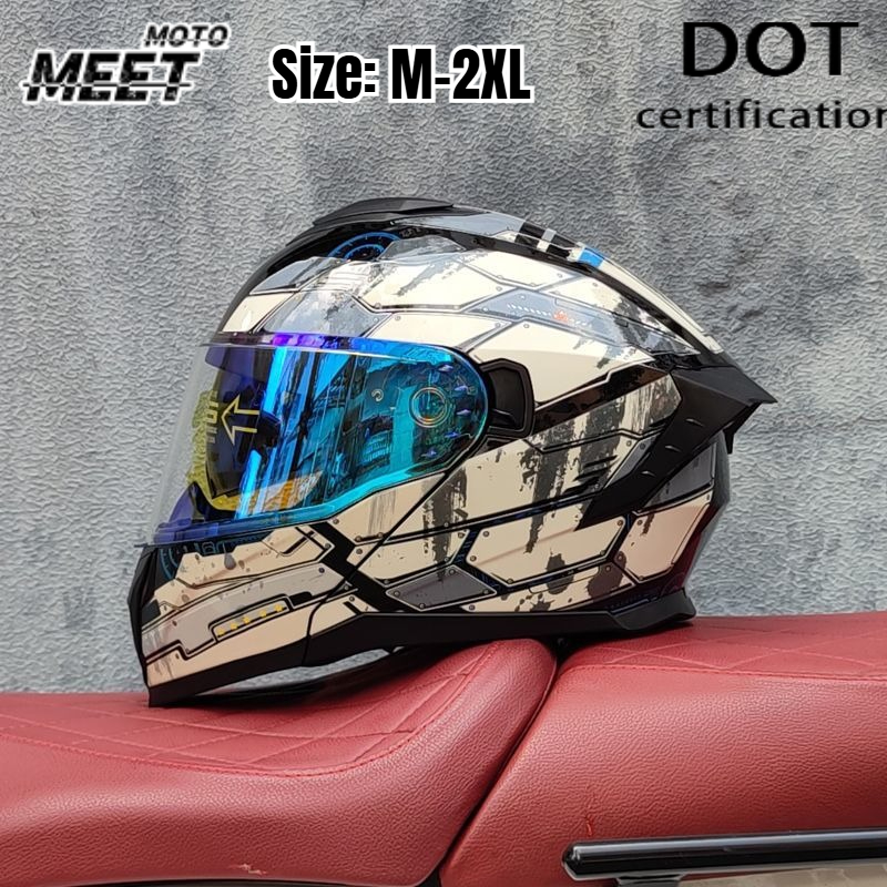 Capacete de motociclismo uniss - Dual Visor Motorcycle Racing Helmet avaliação e preço