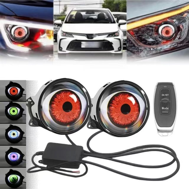 Farol LED Olho de Diabo, Lâmpa - Universal Motorcycle Led Headlight Projector avaliação e preço