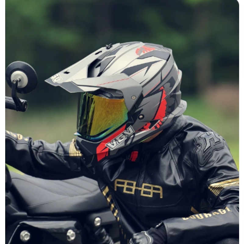 Capacete de Motocross VGV com  - Full Face Motorcycle Helmet With Bluetooth avaliação e preço