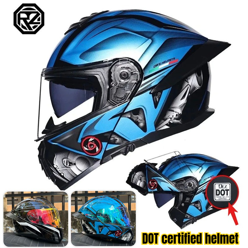 Capacete de Motocicleta Certif - Full Face Motorcycle Helmet With Bluetooth avaliação e preço